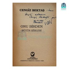 Cengiz Bektaş İmzalı Şiir Kitabı: Onu Birden