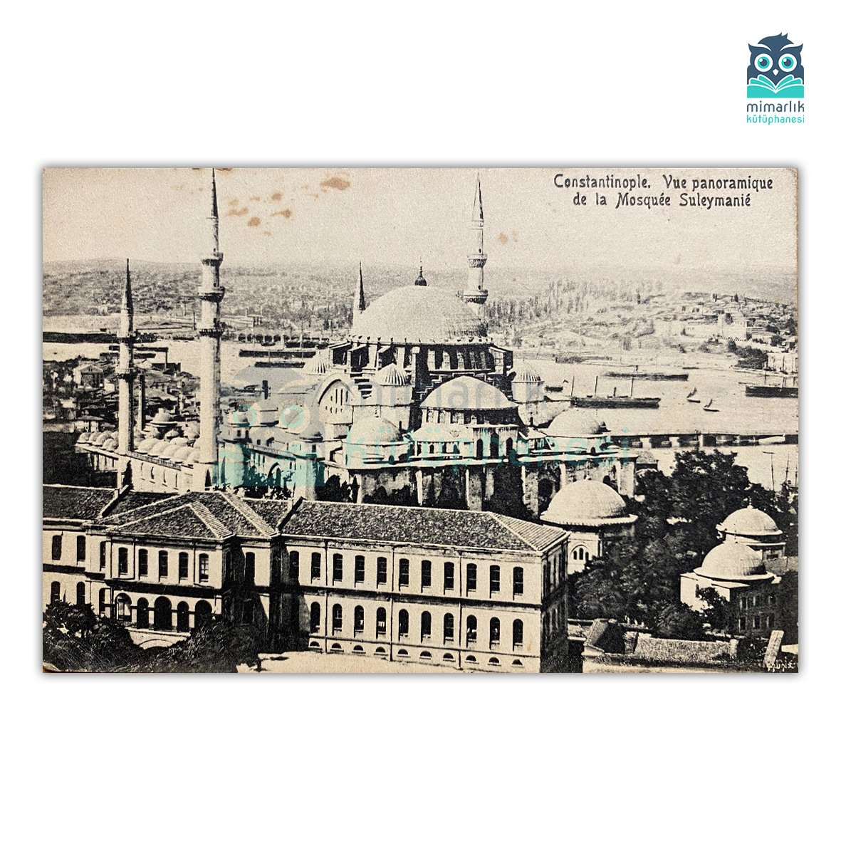 Beyazıt Yangın Kulesinden Süleymaniye Panoraması (Arkası Yazılı)