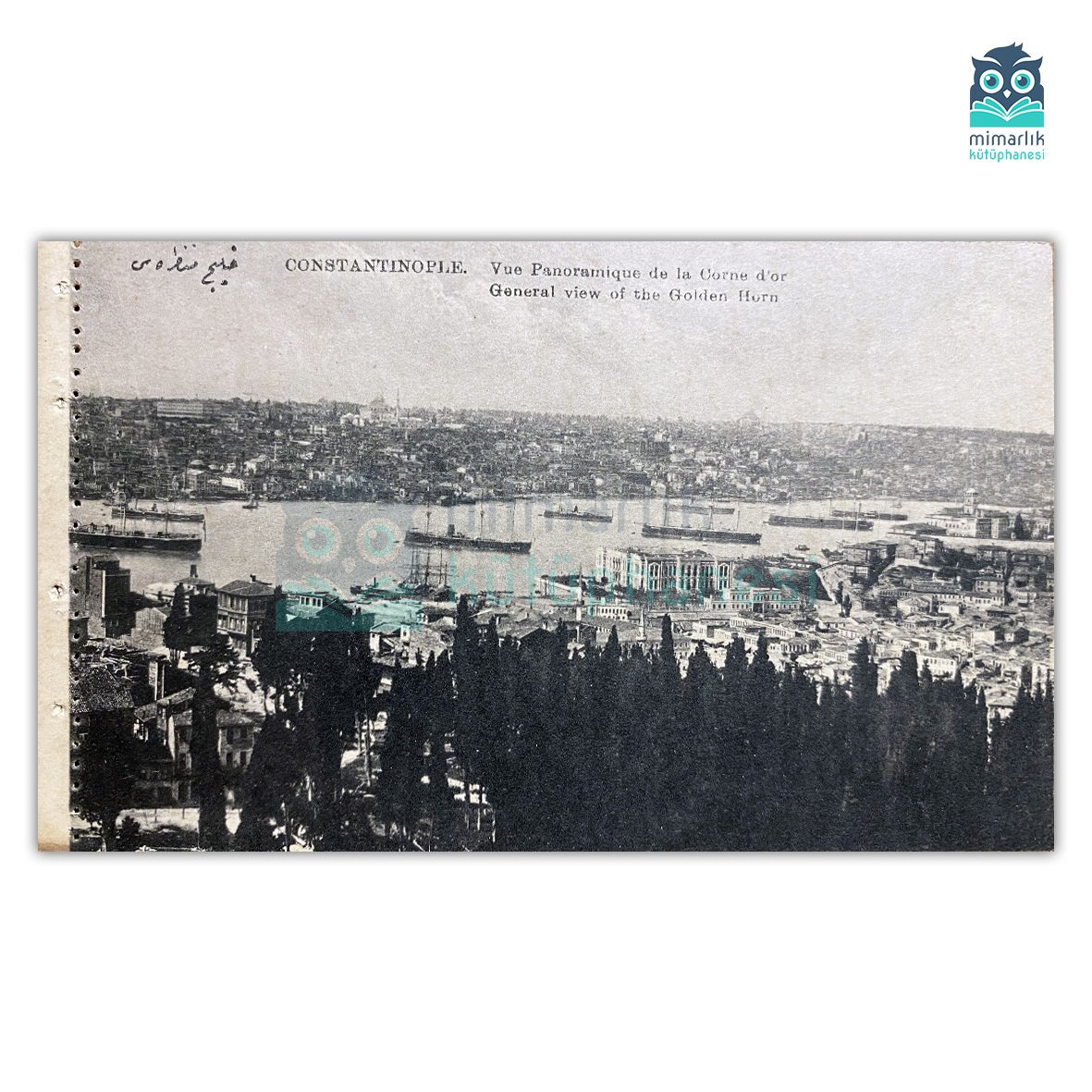 Beyoğlu ve Haliç Panoraması (Arkası Yazılı)