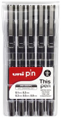 Uni Drawing Pen Pin-200/5P 5'li