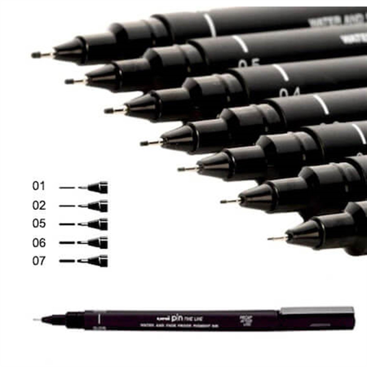 Uni Drawing Pen Pin-200/5P 5'li