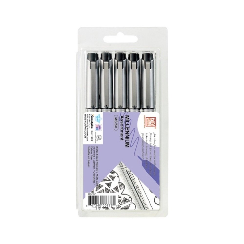 Zig Çizim Kalemi Millenium Ms/5V 5'li Set